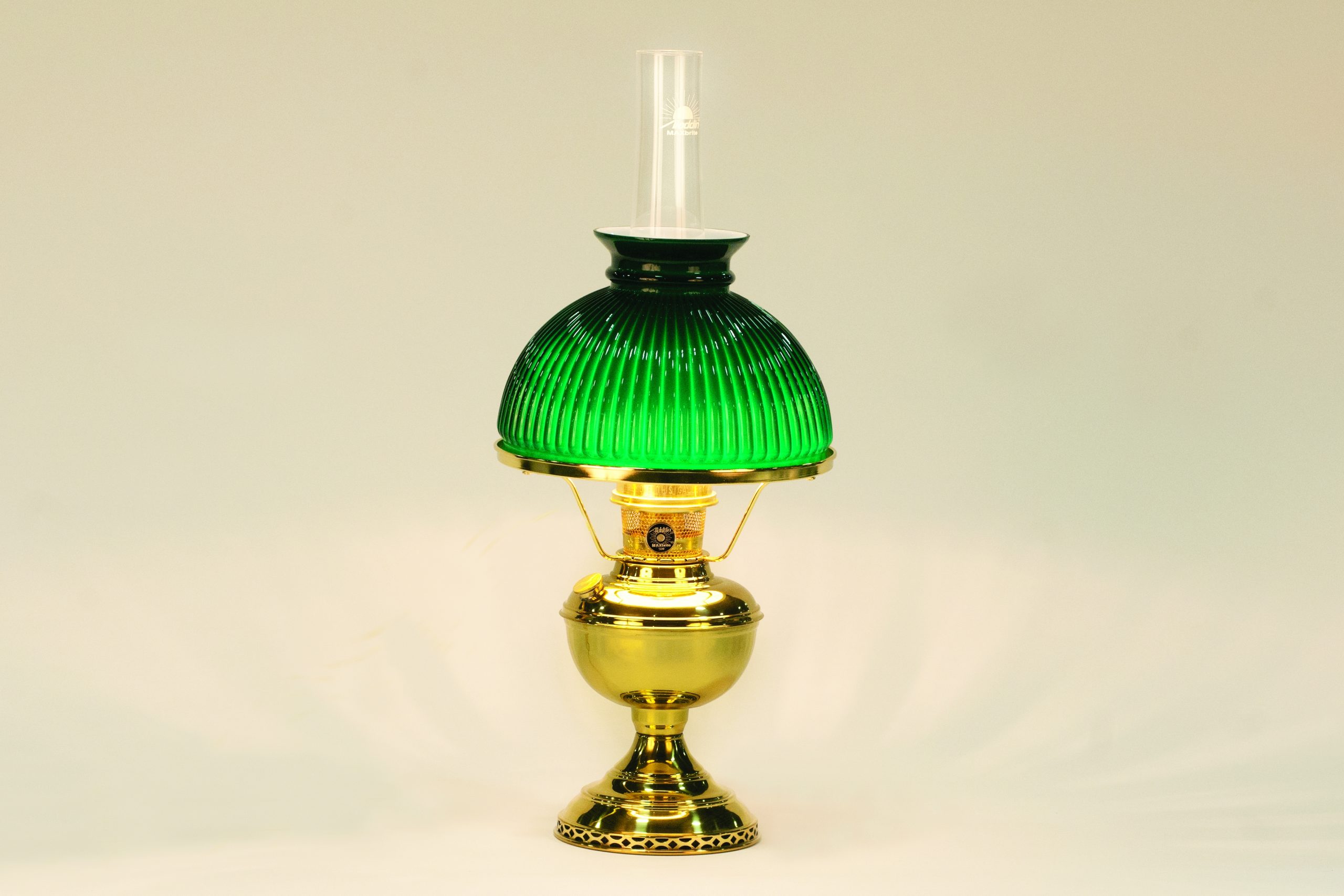 K102-301 Aladdin Deluxe Brass Lamp /301 Shade IN STOCK - Aladdin Lamps Good  Pickin's